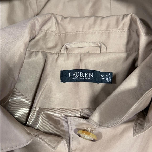 New Lauren Ralph Lauren Hooded Trench Coat in Tan XXL - Picture 3 of 8